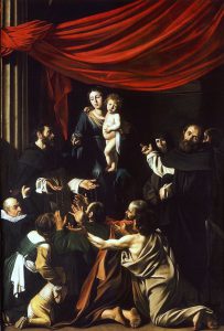 Michelangelo Merisi da Caravaggio, Madonna del Rosario, olio su tela, 1606/1607, Vienna, Kunsthistorisches Museum