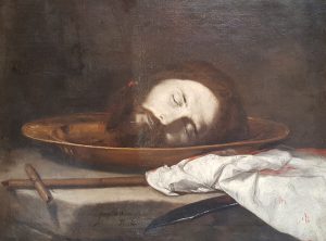 Jusepe de Ribera (attr.), Testa del Battista, olio su tela, XVII sec., Napoli, Museo Civico Gaetano Filangieri