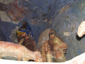 Allievi di Stefano da Putignano, Presepe monumentale, Maranola (fraz. di Formia), part. del suonatore di zampogna